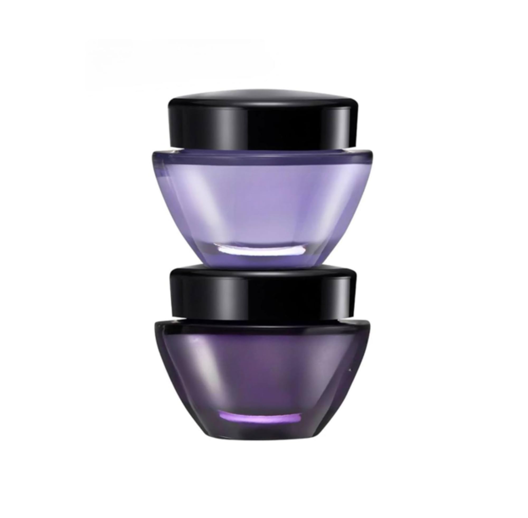 Avon Anew Platinum day and night cream duo on a clean surface, offering smoother skin and even tone.