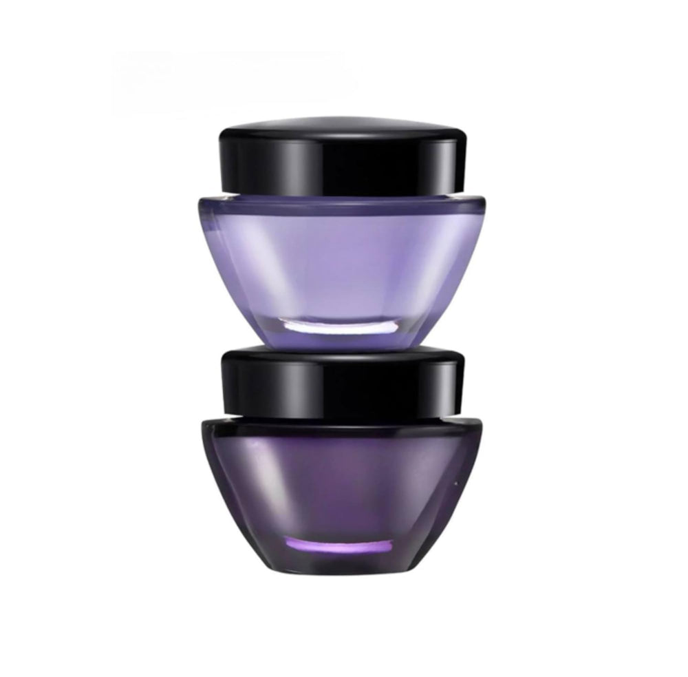 Avon Anew Platinum day and night cream duo on a clean surface, offering smoother skin and even tone.