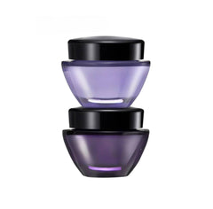 Avon Anew Platinum day and night cream duo on a clean surface, offering smoother skin and even tone.