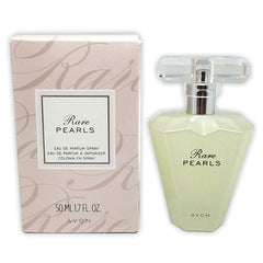 AVON Rare Pearls bottle-front view, timeless floral aroma for daily elegance.