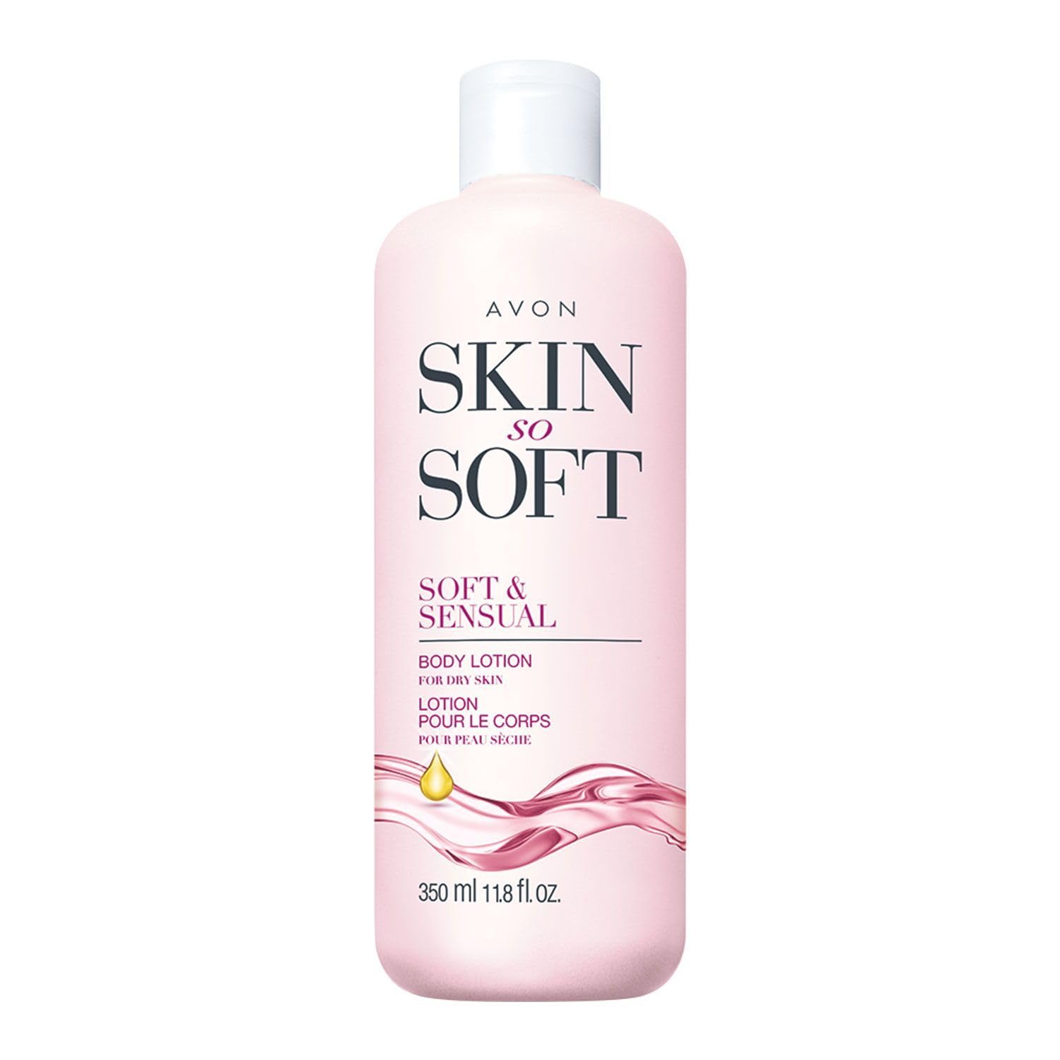 AVON Skin So Soft bottle with argan oil highlights nourishing hydration for soft skin.