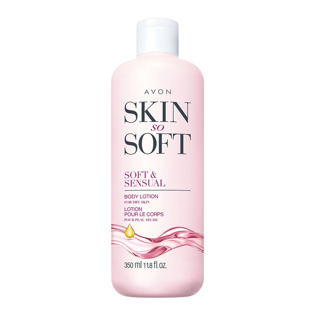 AVON Skin So Soft bottle with argan oil highlights nourishing hydration for soft skin.