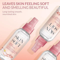 AVON SKIN SO SOFT bottle back label with ingredients and directions