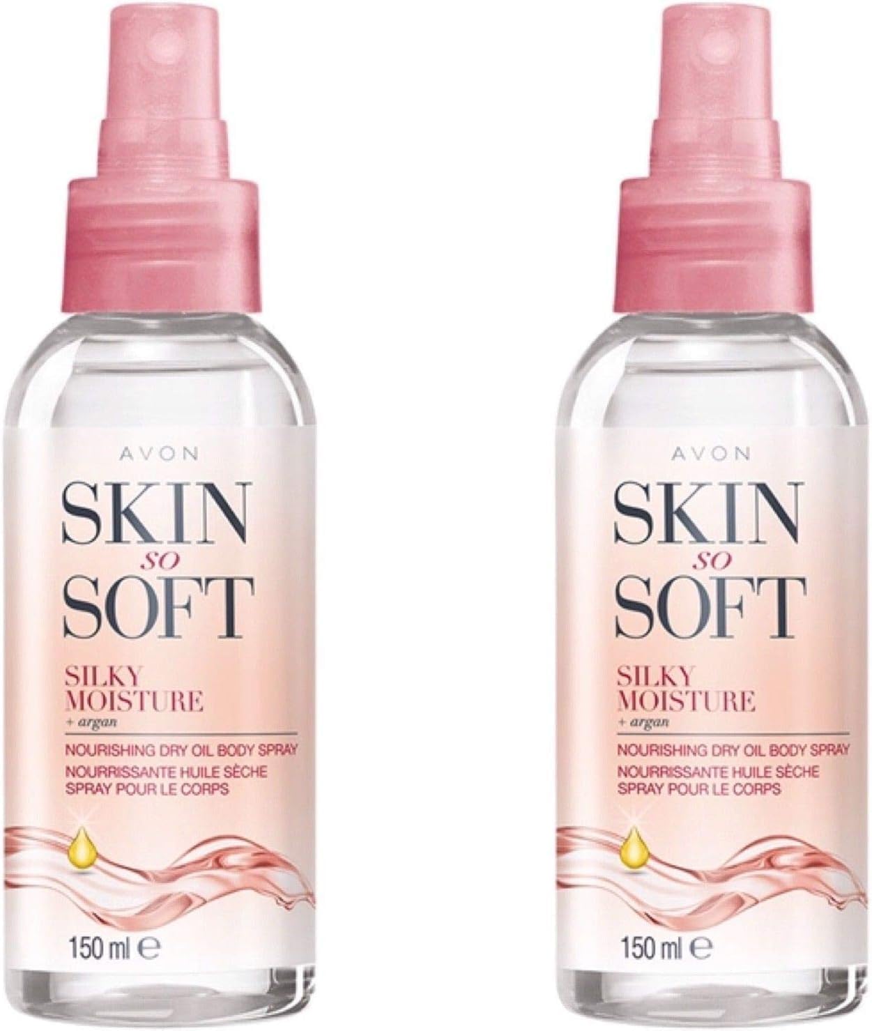 AVON SKIN SO SOFT bottle front shows nourishing hydration for daily use