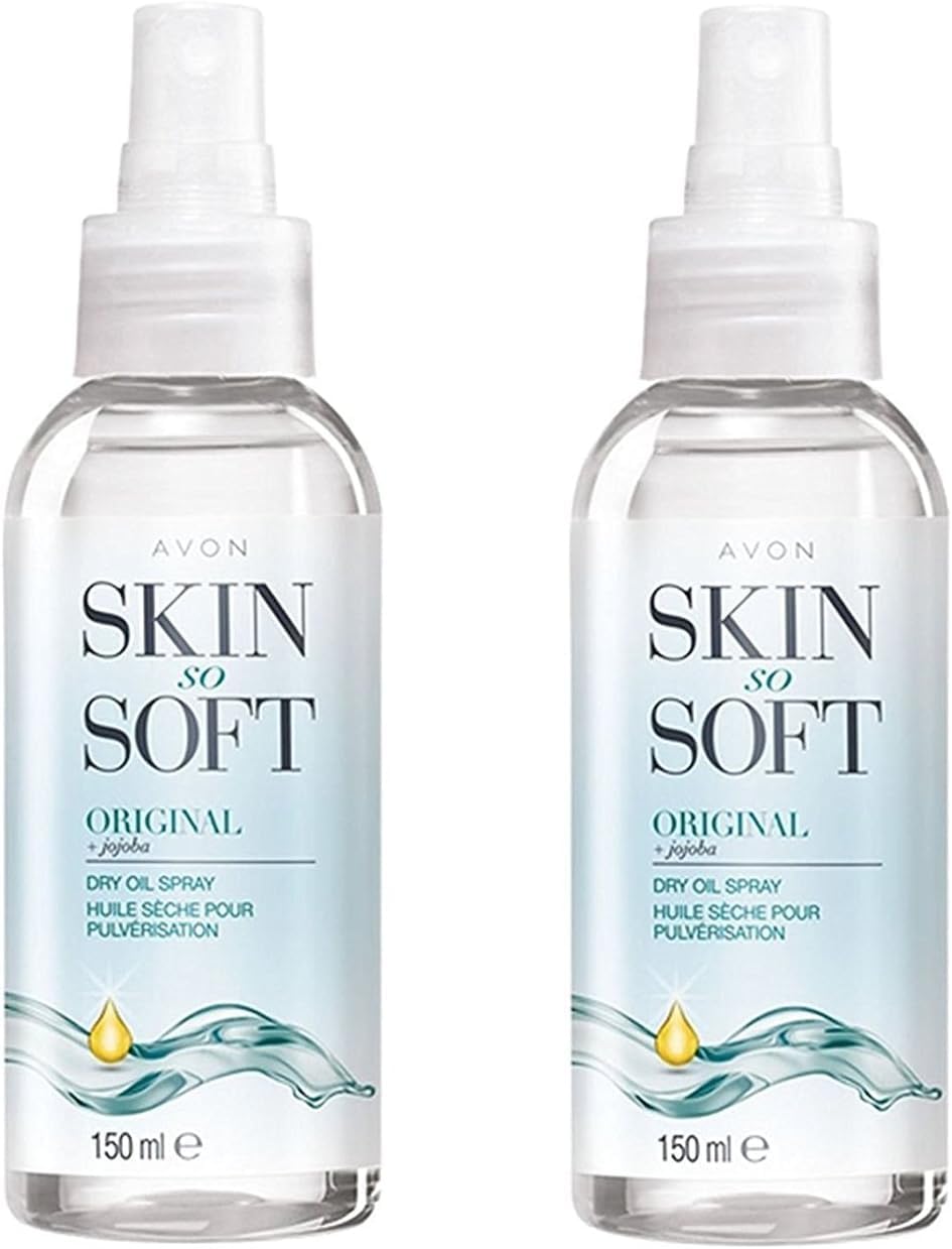 AVON Skin So Soft Original Dry Oil Spray 150ml bottle pour for easy application