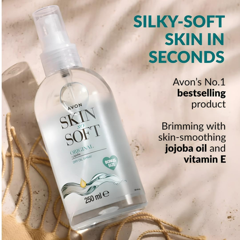 AVON Skin So Soft Original Dry Oil Spray with jojoba oil for nourished skin