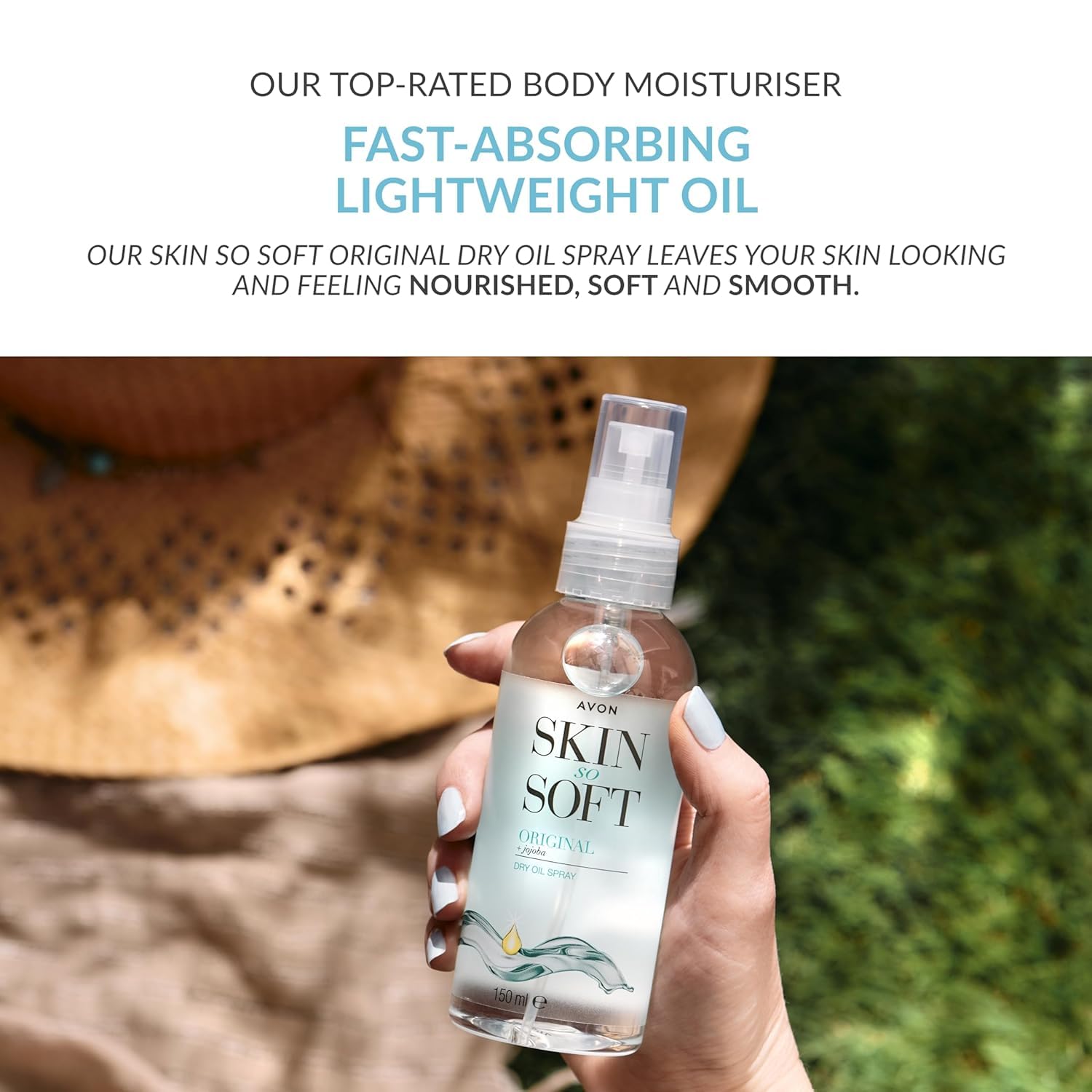 Three-pack packaging of AVON Skin So Soft Original Dry Oil highlights value and convenience.