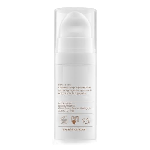 Avya Skincare Serum dispensing pump shows easy, precise daily application.