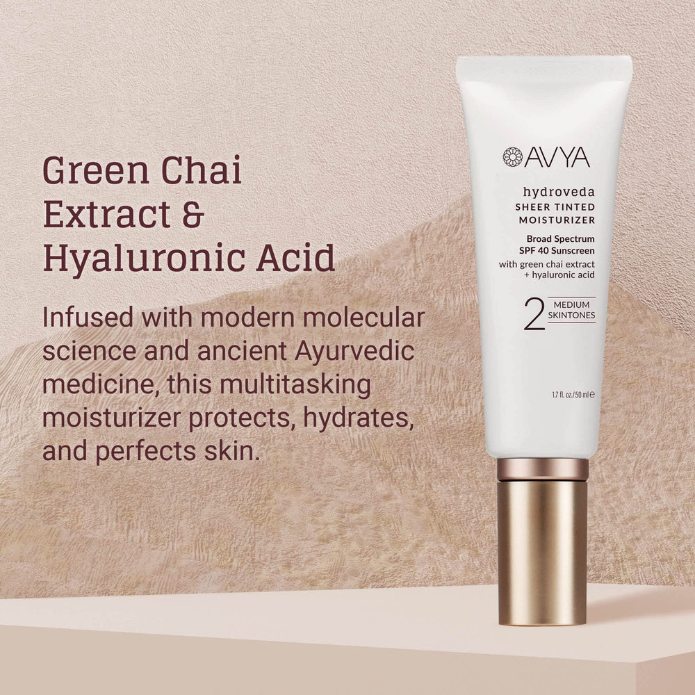 AVYA sheer tint swatch blends naturally for medium skin tones