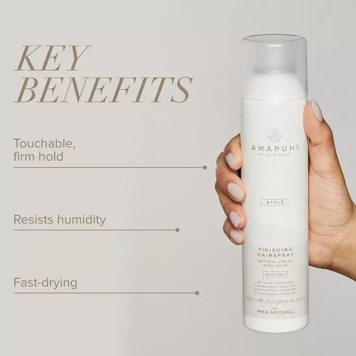 Close-up of the spray nozzle delivering even, natural shine and firm hold.