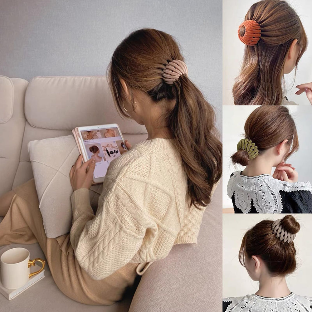Aweoisa expandable ponytail holder 7pcs demonstrates versatile sizing options.