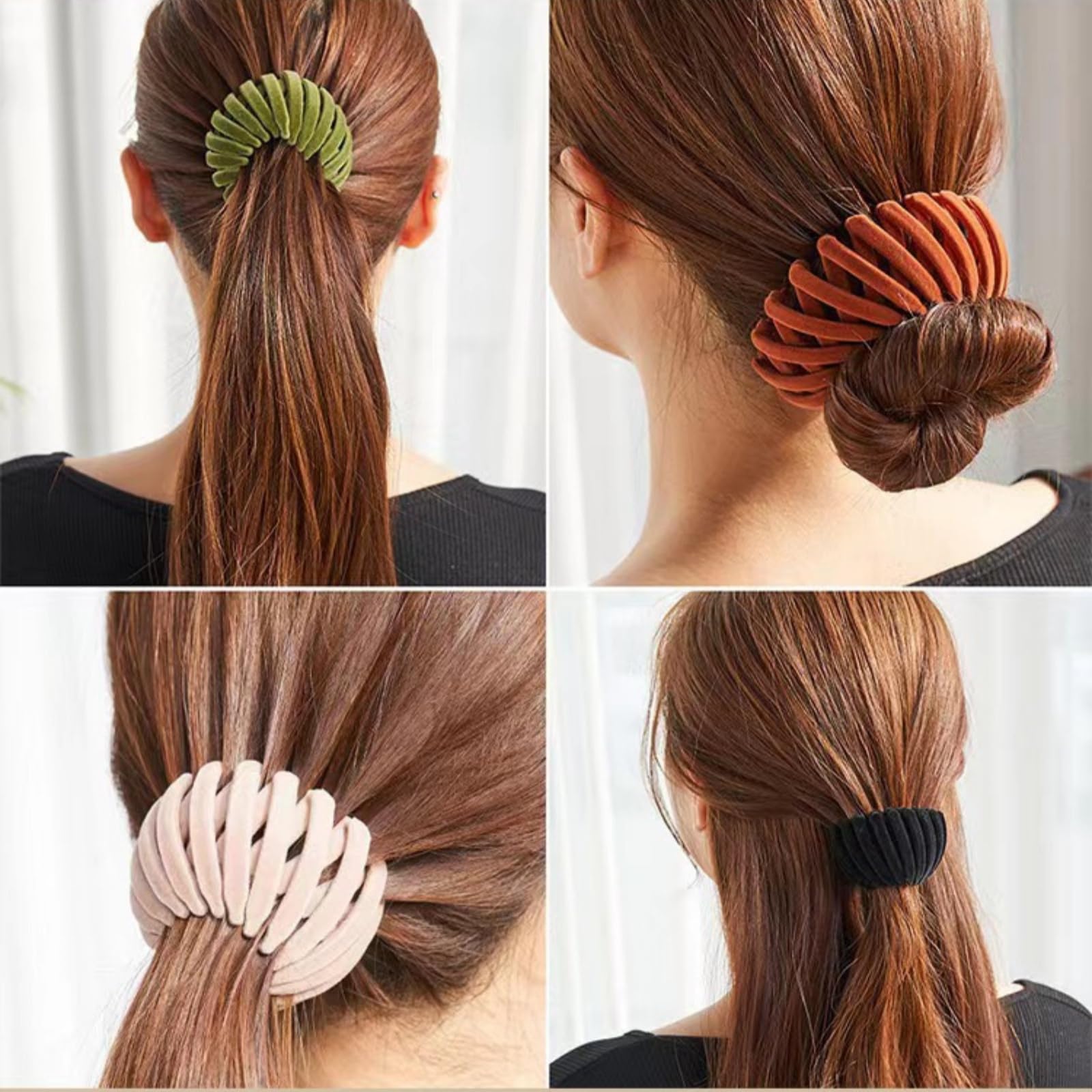 Aweoisa hair bun clip in use for a chic updo look.