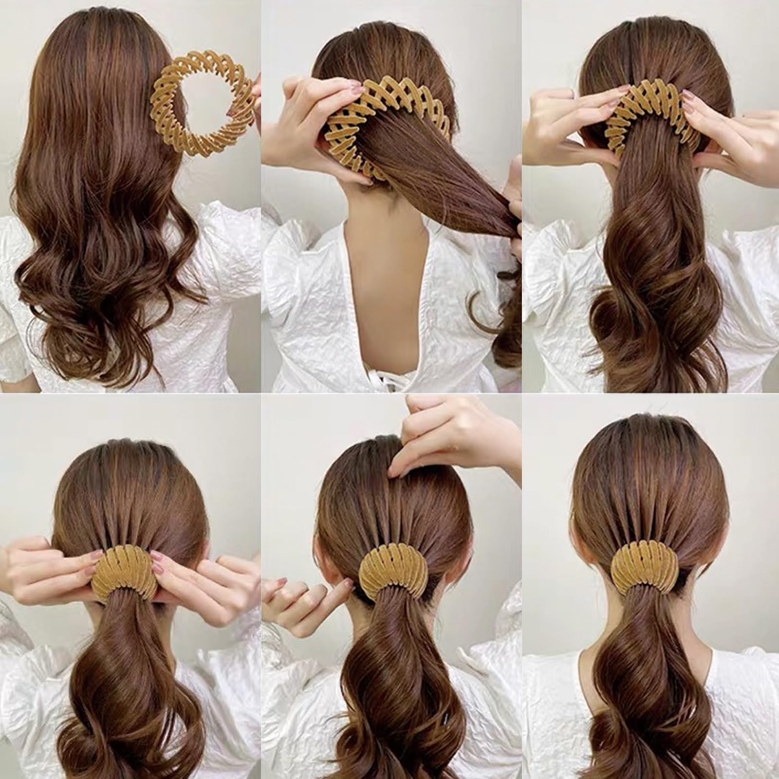 Aweoisa travel-friendly hair accessories shown in a compact case.