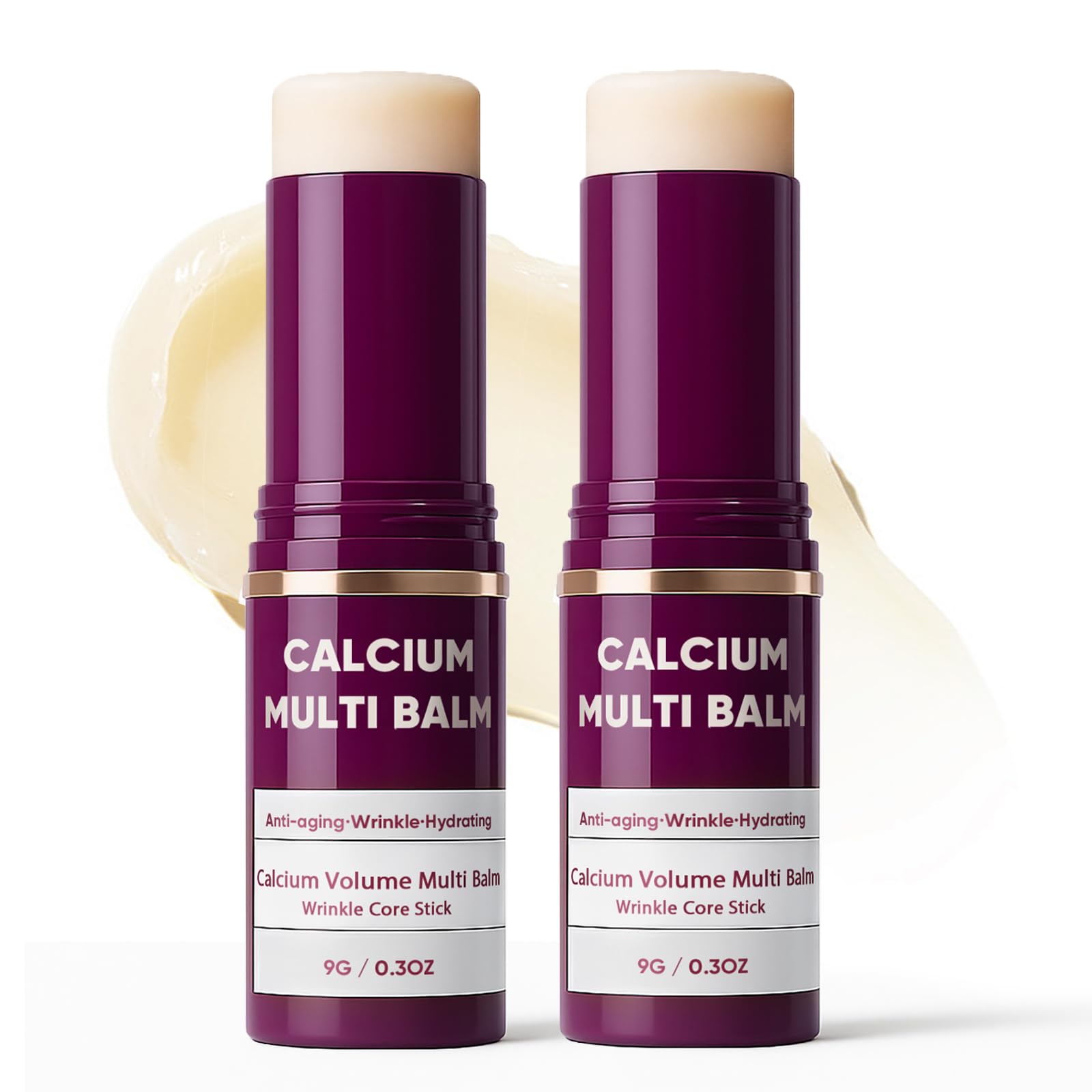 Awjsde Calcium Multi Balm on the face shows hydration and gentle firming.