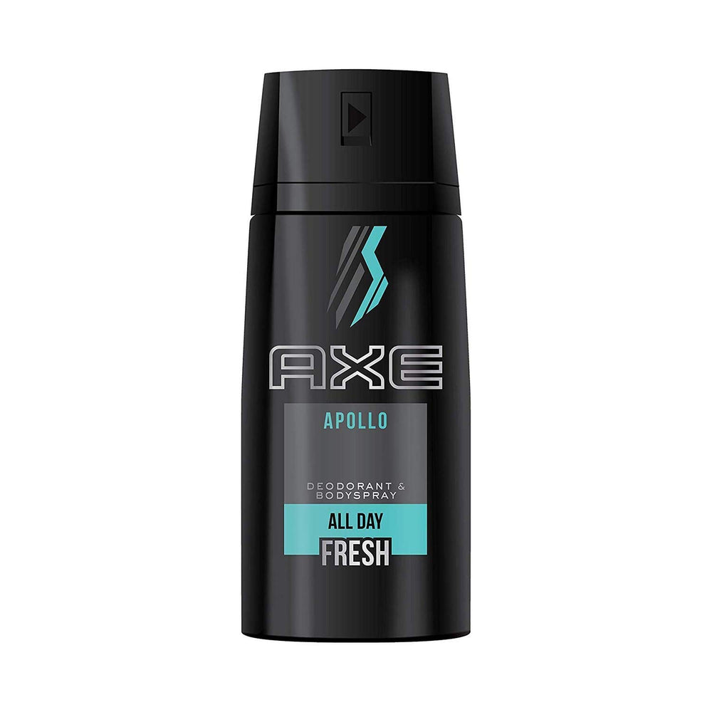 AXE Apollo body spray bottle for quick daily freshness and bold scent.