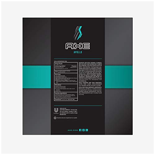 AXE Apollo gift-set deodorant spray provides long-lasting fragrance.