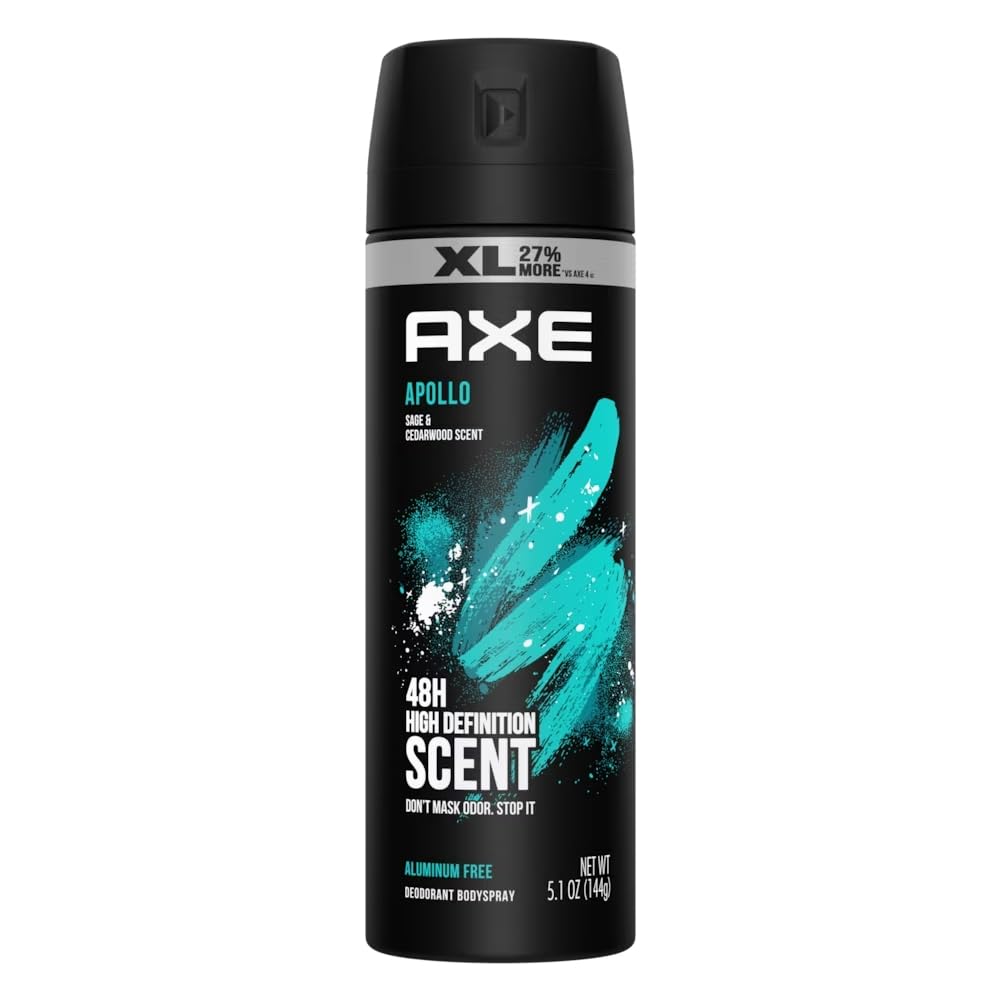 AXE Apollo XL deodorant bottle showcases masculine fragrance for everyday wear.