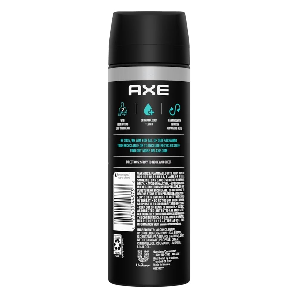 AXE Apollo XL deodorant spray application ensures quick use and lasting freshness for daily activities.