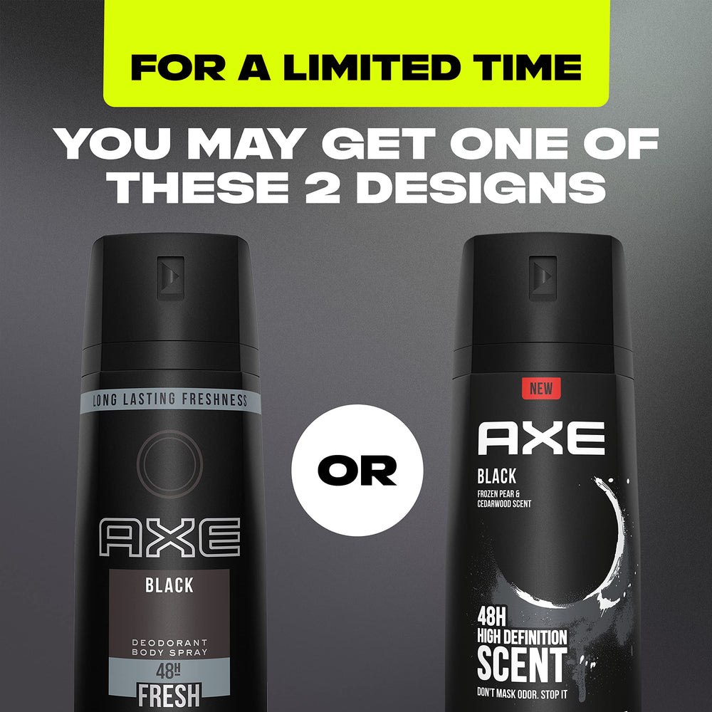 AXE Black aluminum-free formula highlights comfortable, all-day wear.