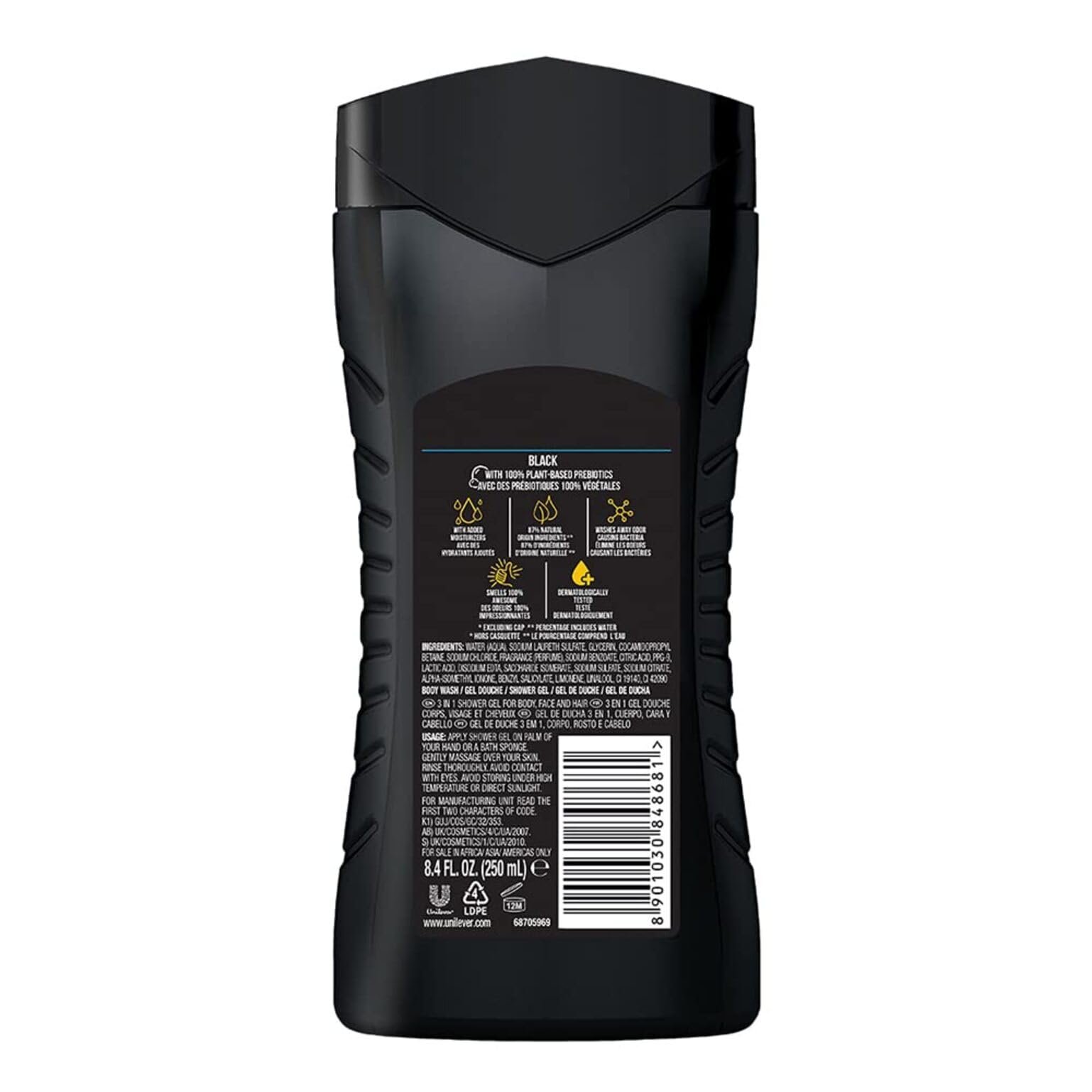 Pouring AXE Black 3-in-1 into the hand for convenient use.