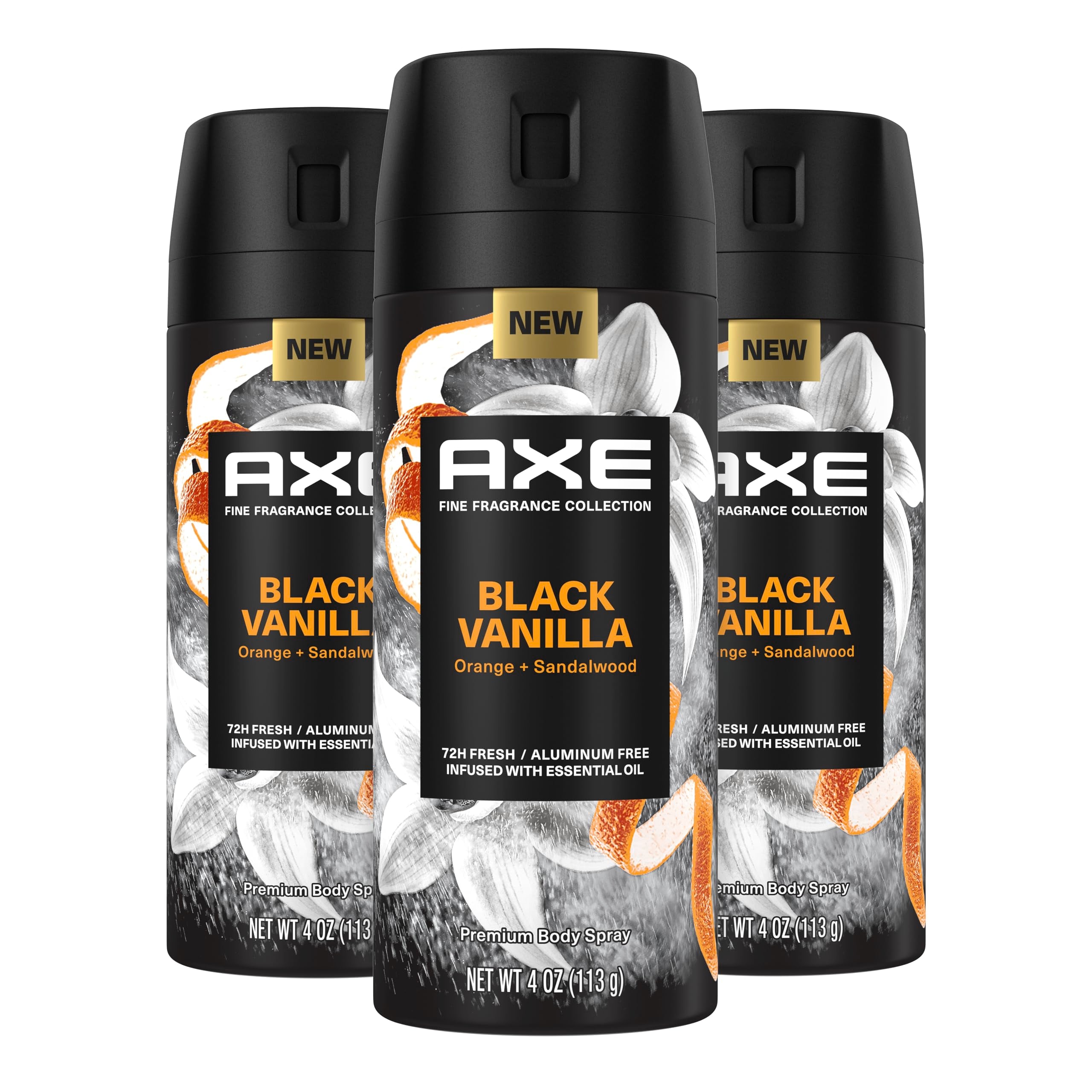 AXE Black Vanilla premium spray front view for confident daily wear