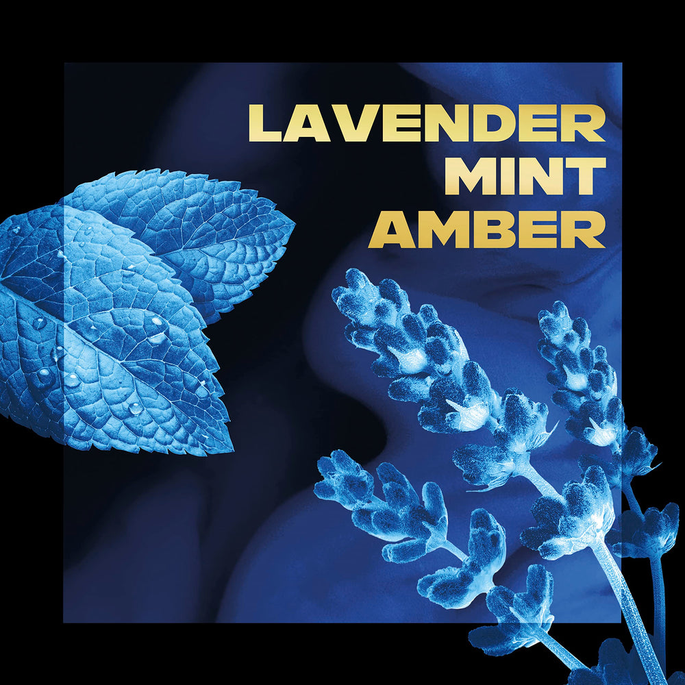 Packaging close-up of AXE Fine Fragrance Blue Lavender line.