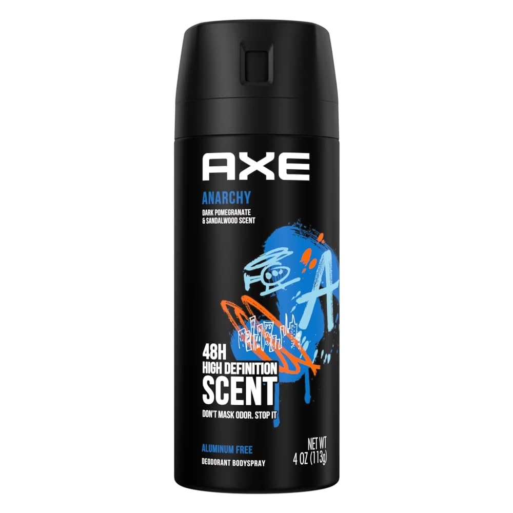 AXE Anarchy Bodyspray for Him bottle, bold fragrance for all-day freshness.