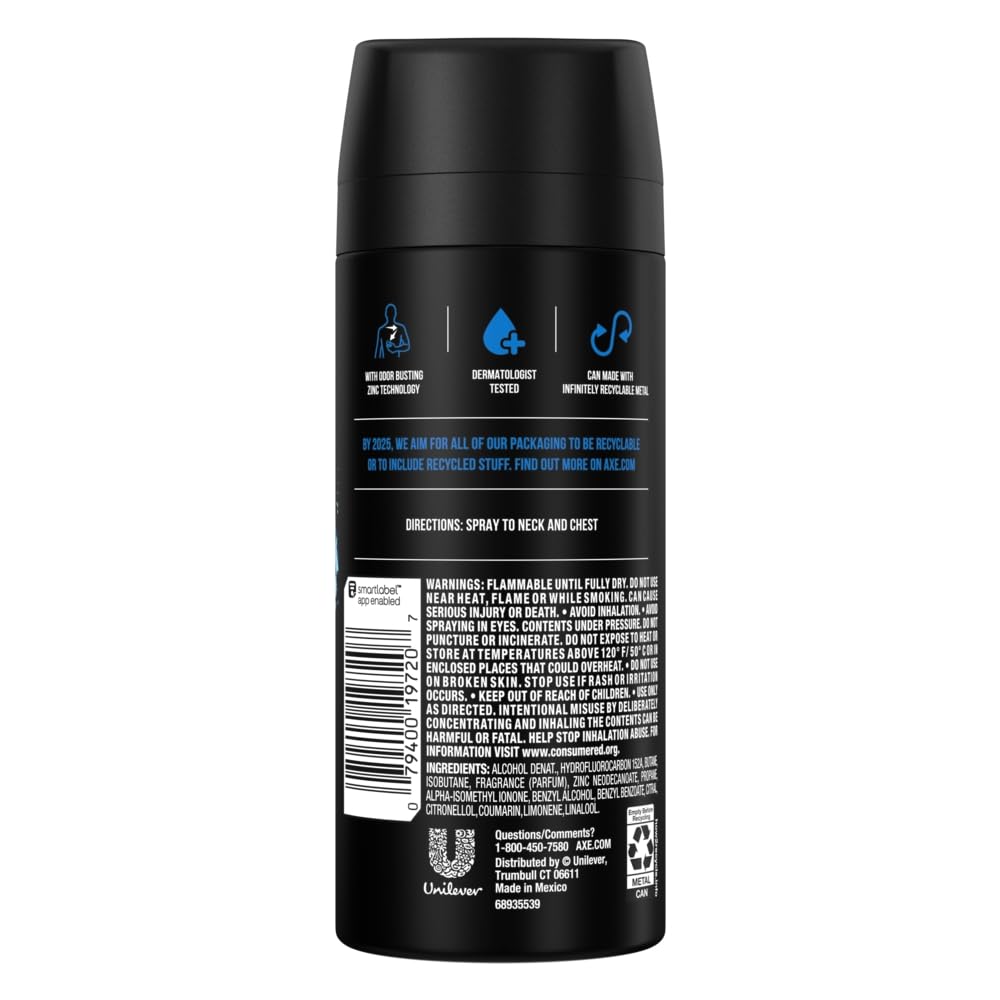 AXE Anarchy Bodyspray for Him spray mist in use, quick fragrance boost for outings.