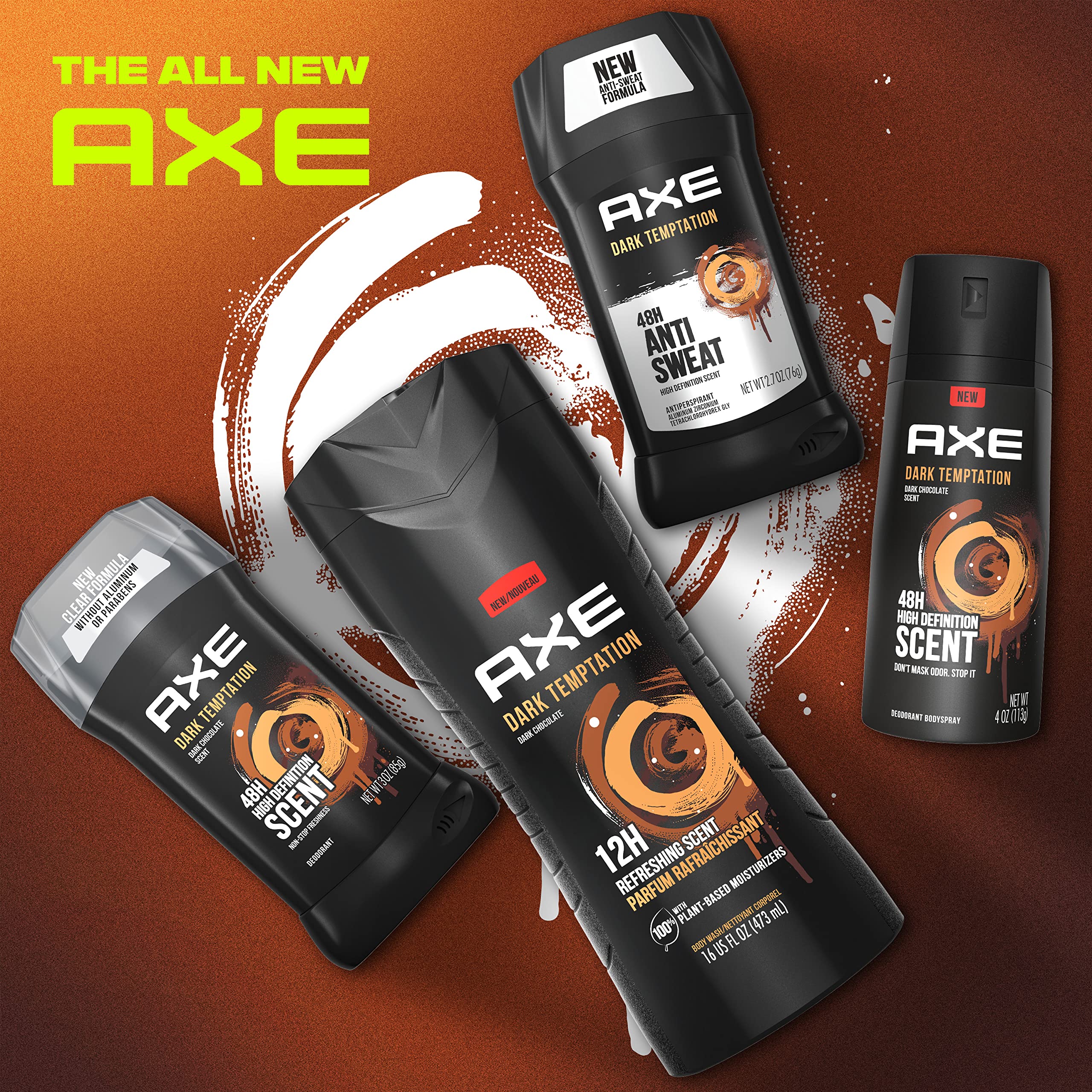 AXE Dark Temptation fragrance note hints at a chocolate aroma and subtle allure.