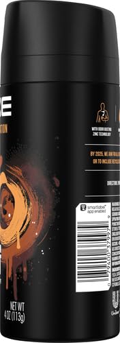 AXE Dark Temptation bottle with red peppercorn accent for a spicy-sweet contrast.