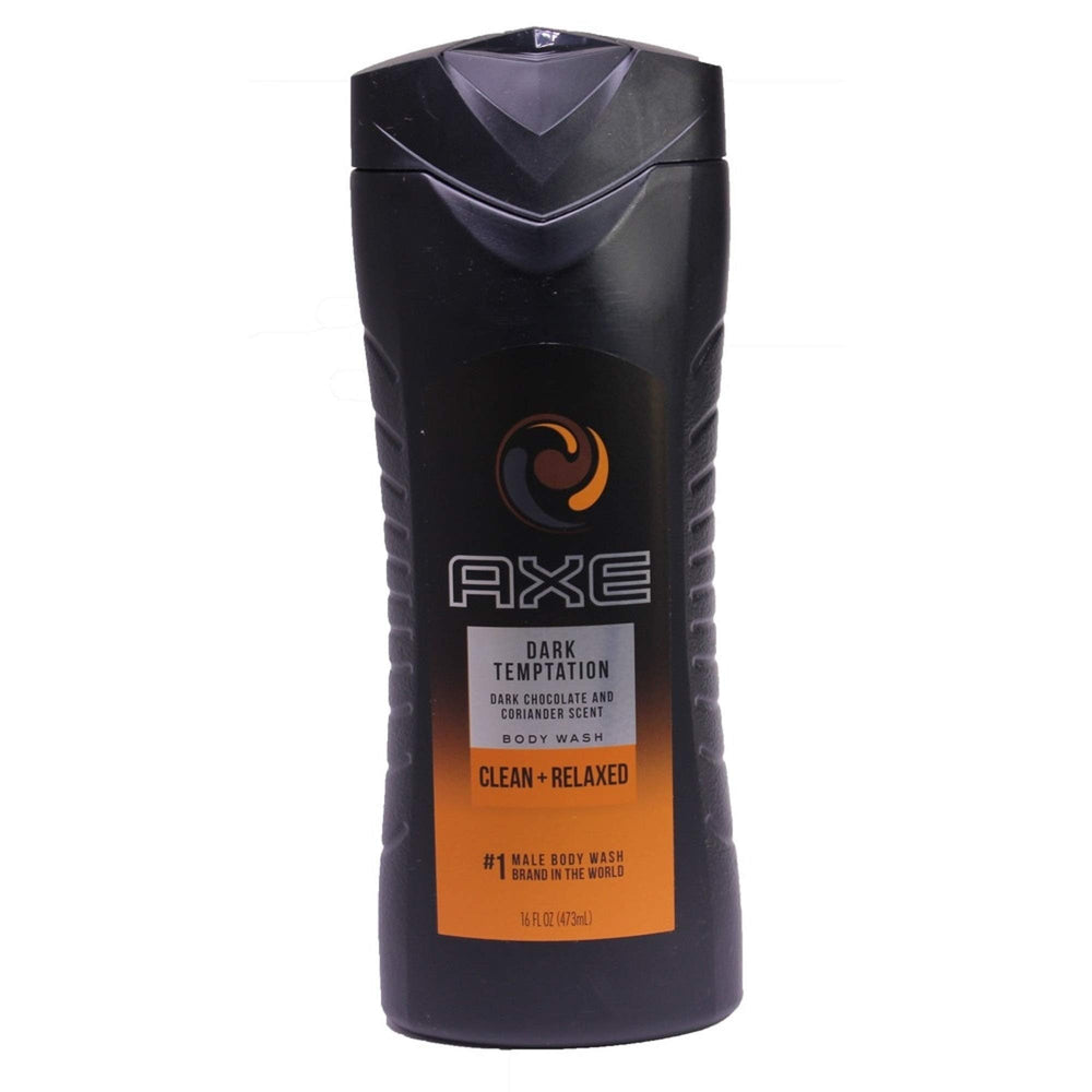 AXE Dark Temptation lather-application image highlights rich foam and long-lasting fragrance.