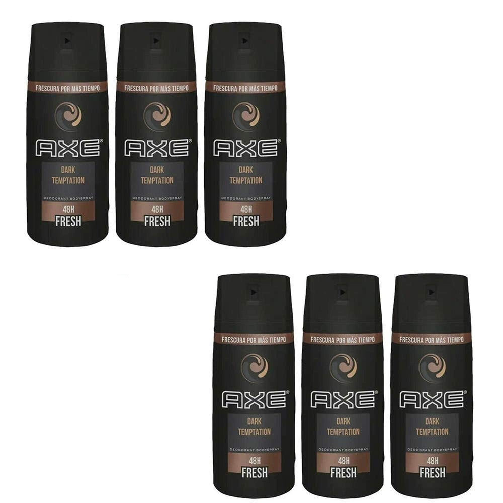 AXE Dark Temptation mist near the neck for subtle, lingering fragrance.