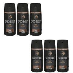 AXE Dark Temptation mist near the neck for subtle, lingering fragrance.