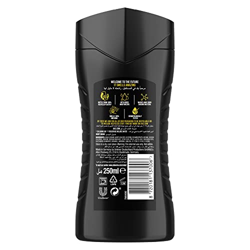 AXE Dark Temptation bottle cap highlight for easy, mess-free showers