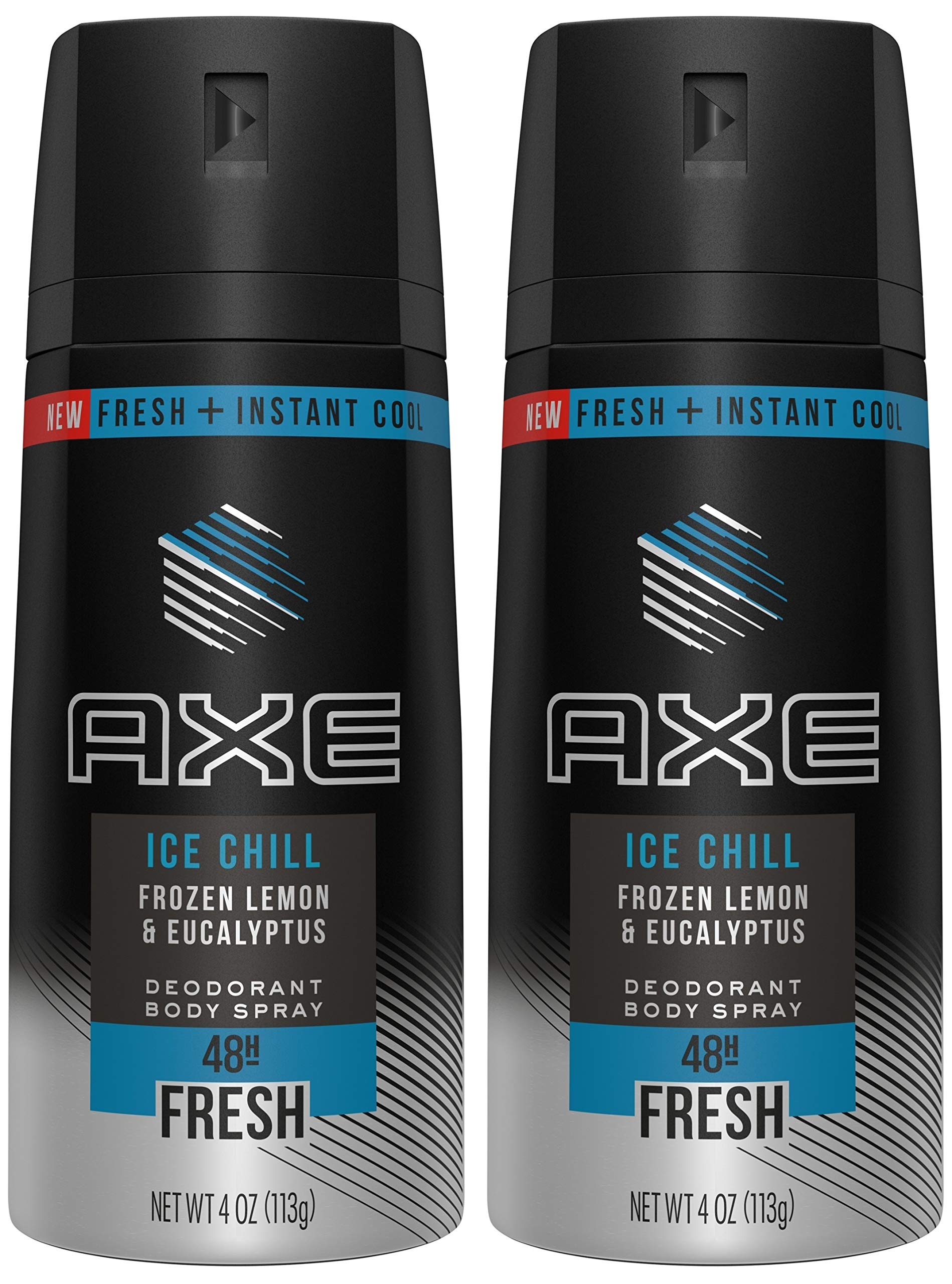 AXE Ice Chill deodorant spray can front view highlighting lemon-mint scent for daily freshness