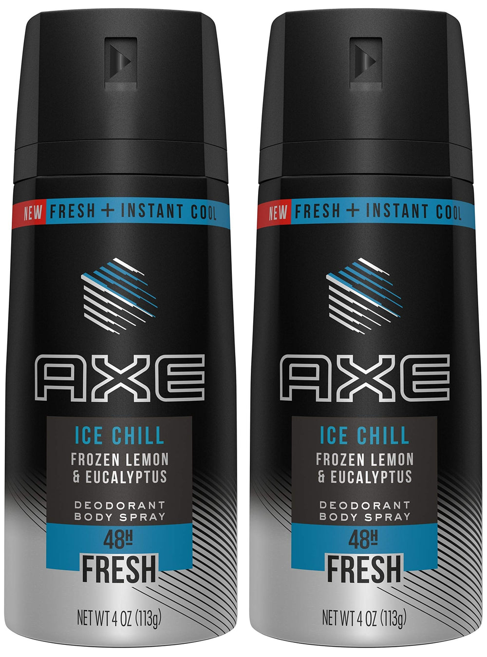 AXE Ice Chill deodorant spray can front view highlighting lemon-mint scent for daily freshness