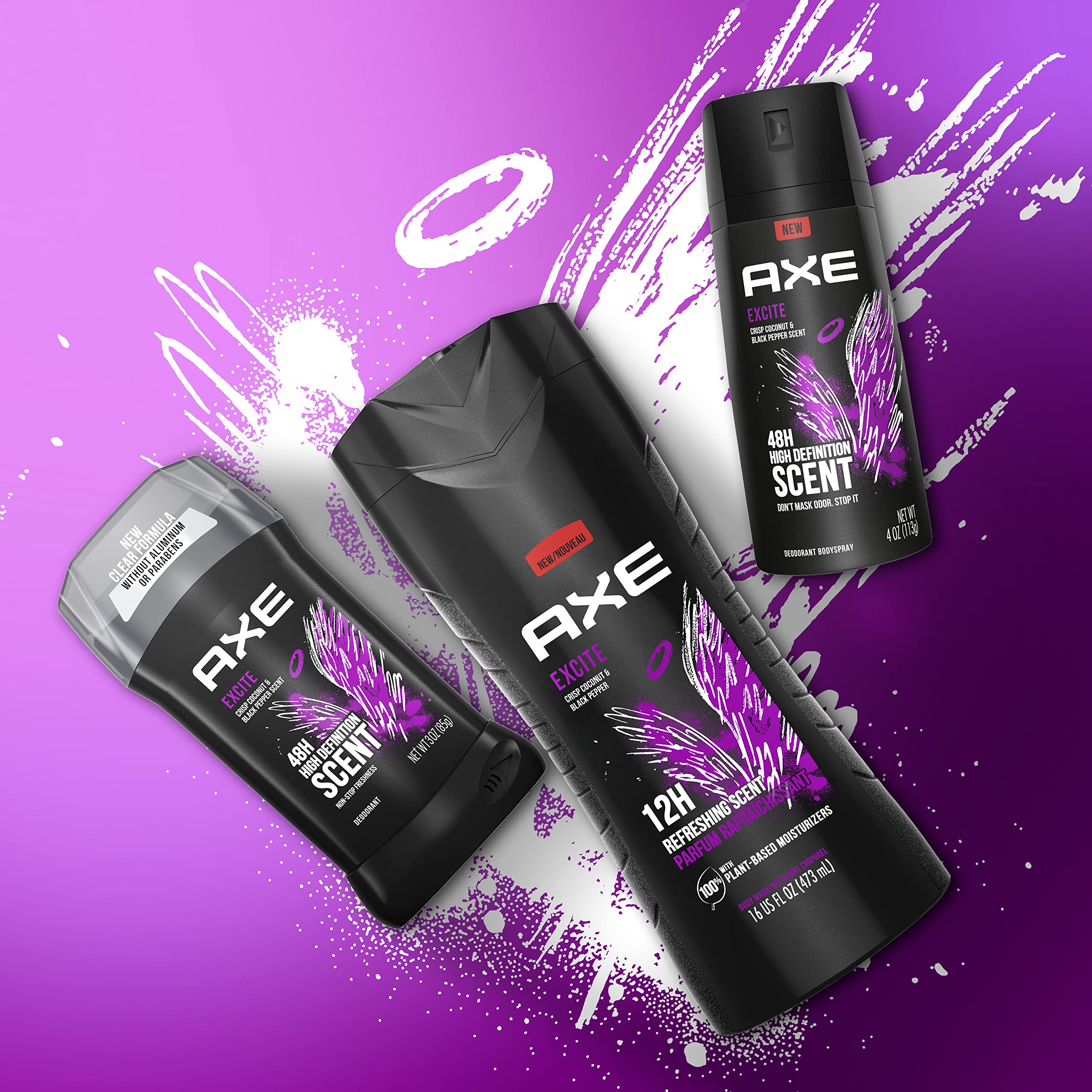 AXE Excite in a modern bathroom scene ready for your routine