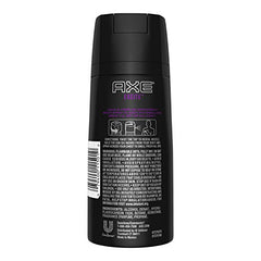 AXE Excite 4 oz bottle tilted, ready for a quick spray.