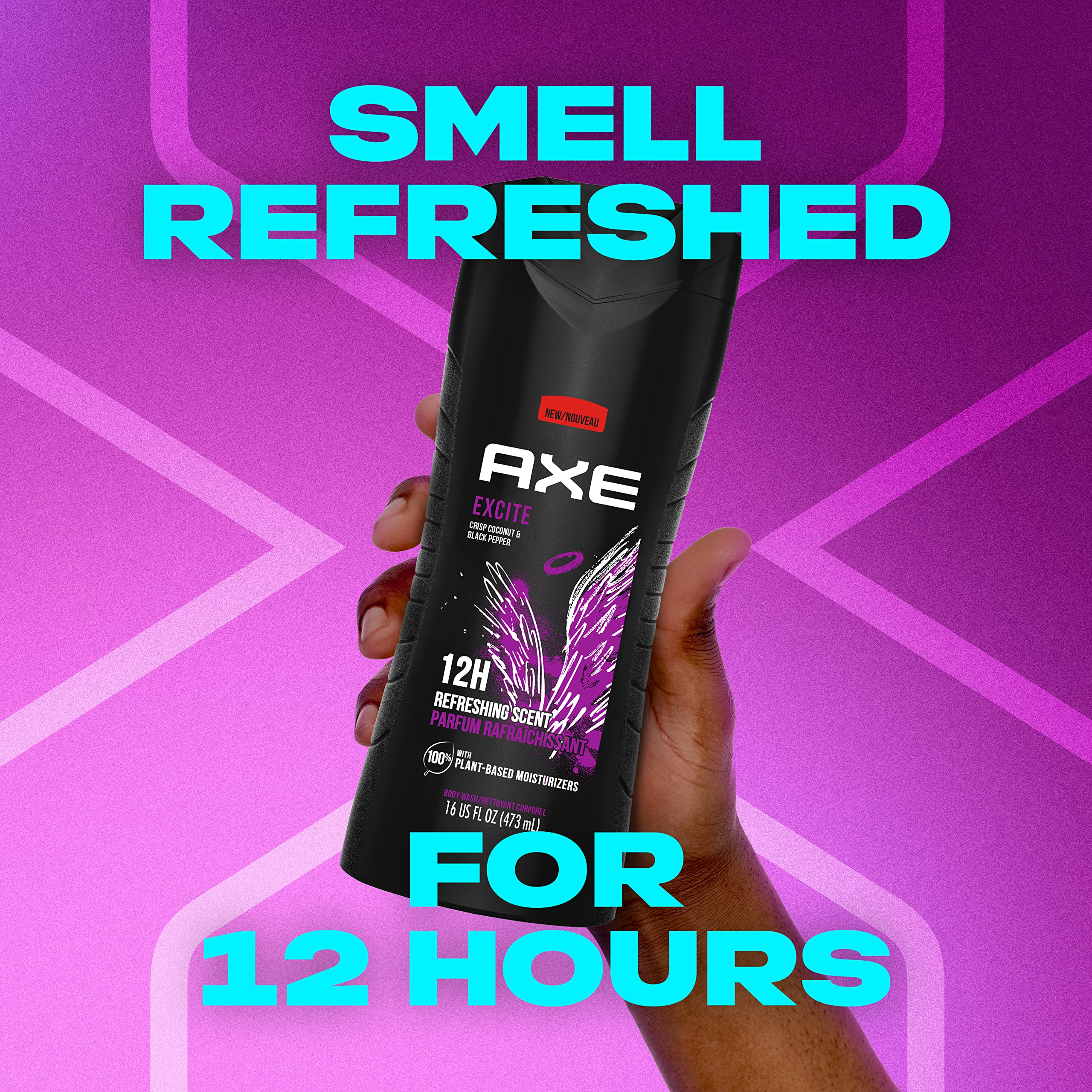 AXE Excite packaging made from recycled materials supports sustainable grooming