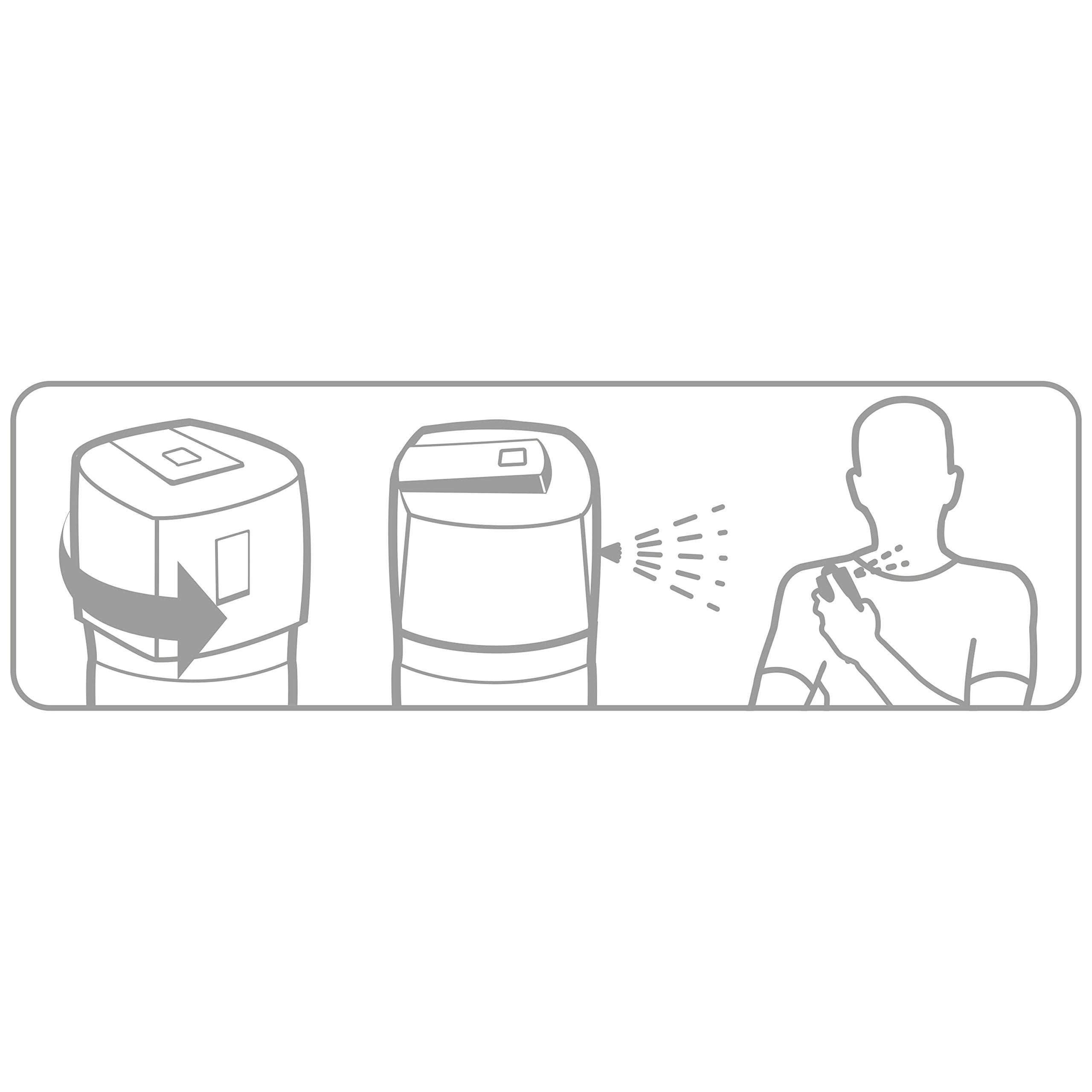 AXE Excite spray applied to neck for a lasting aroma.