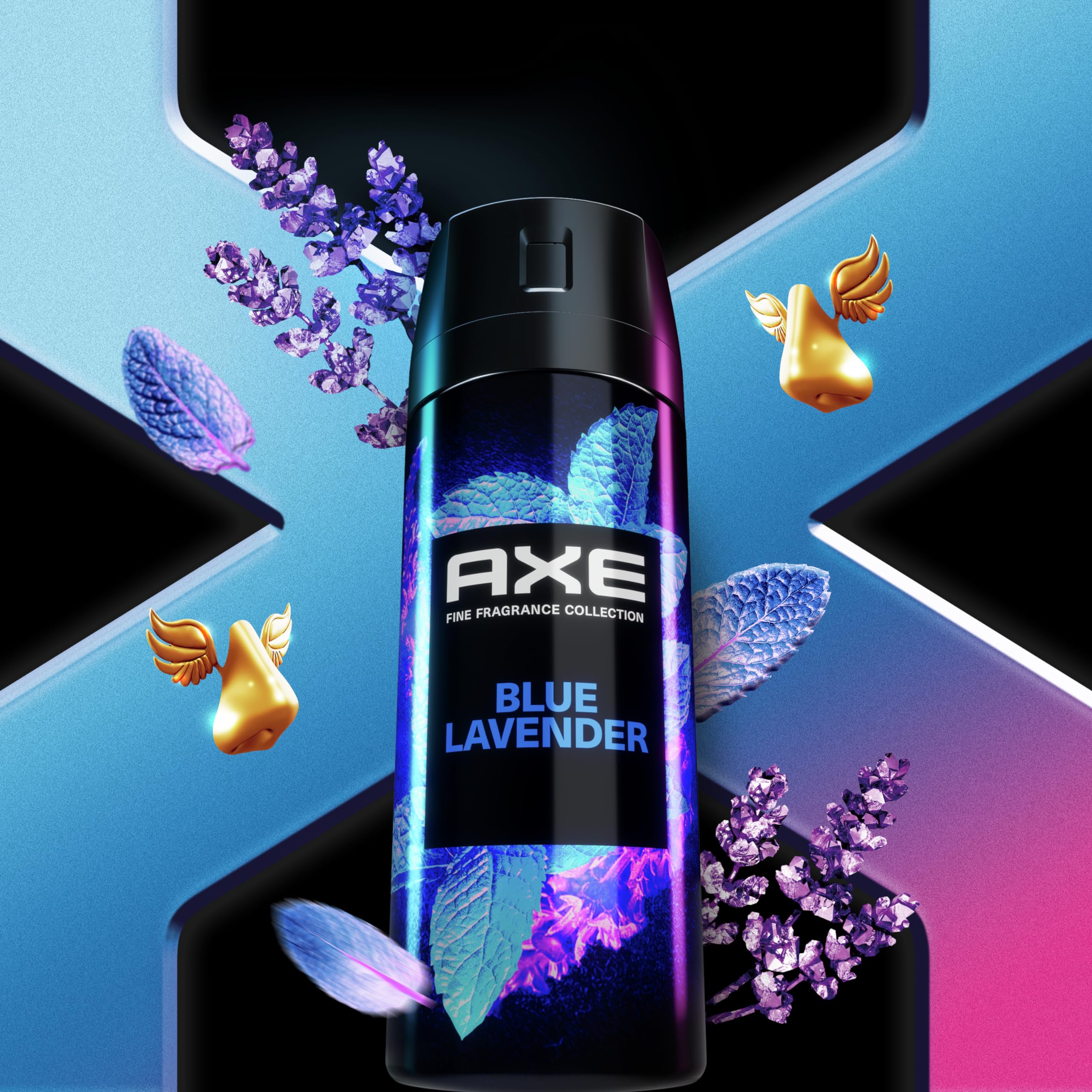 AXE 72H odor protection graphic highlights long-lasting freshness.