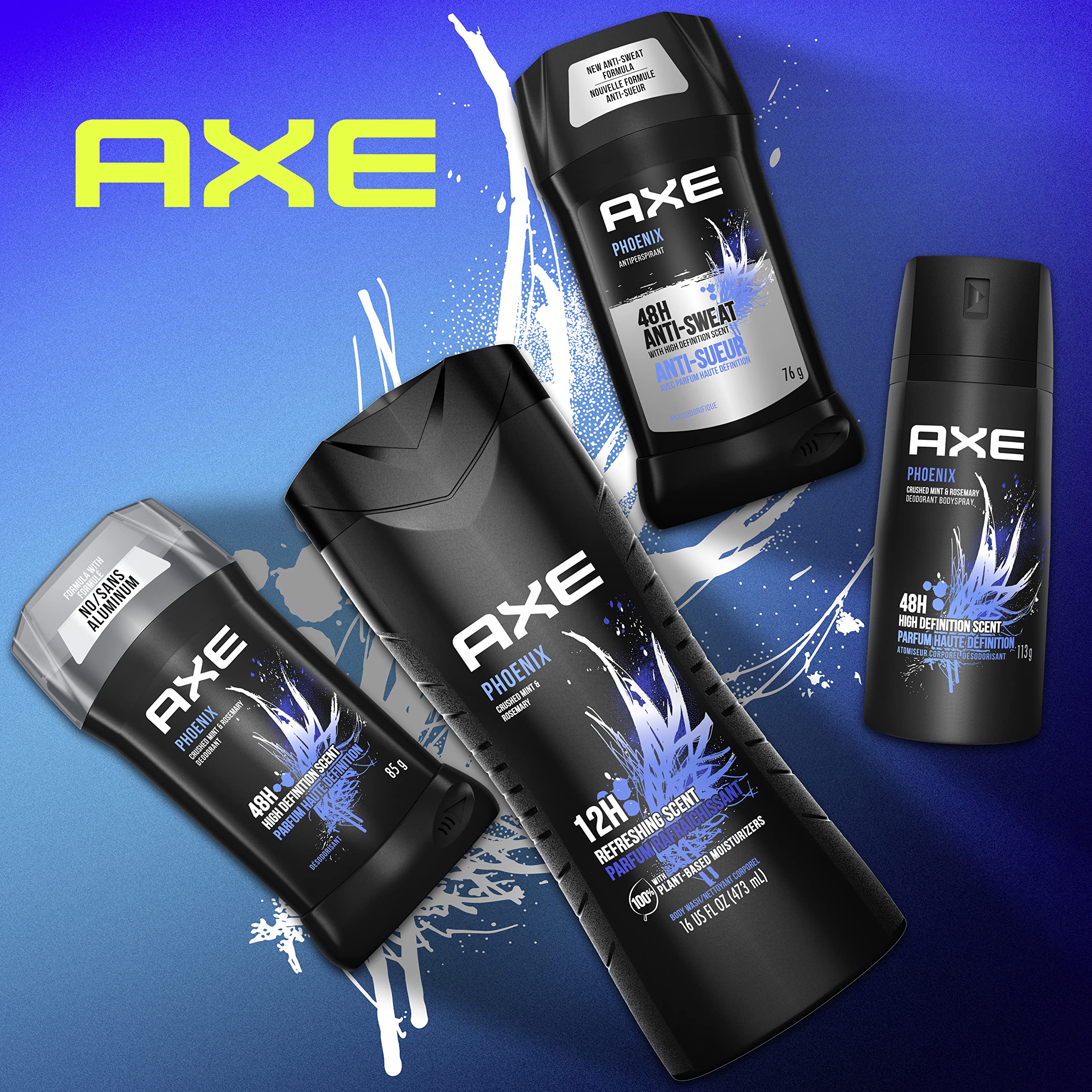 AXE Phoenix 4-pack ensures protection at home, gym, and on the go.