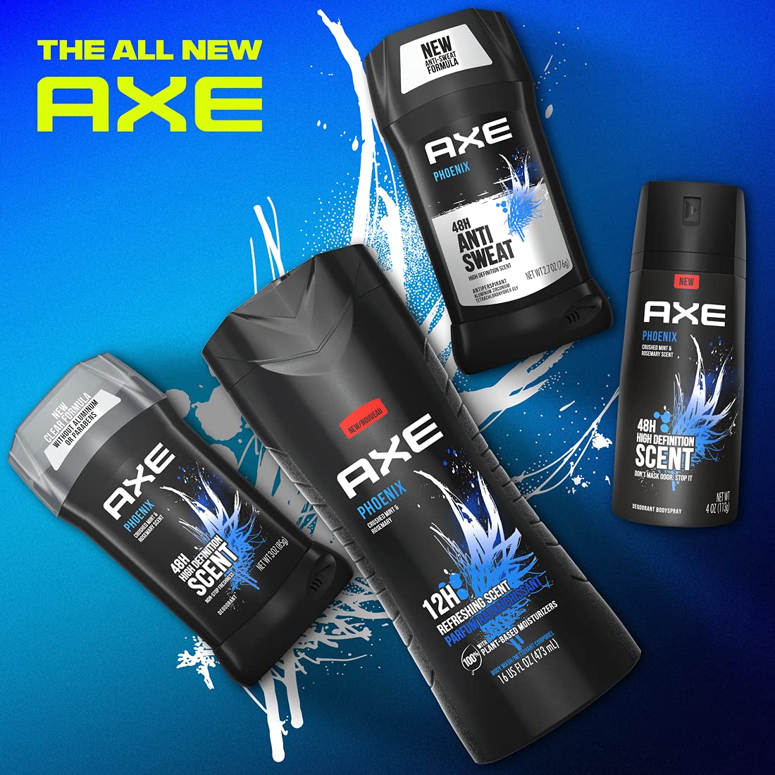 AXE Phoenix crushed mint and rosemary fragrance offers energizing daily freshness.