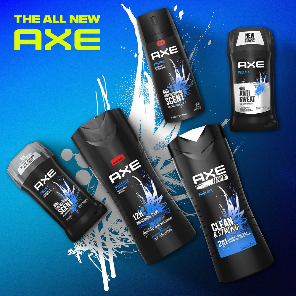 AXE Phoenix pack-shot-2pack highlights value and convenience.