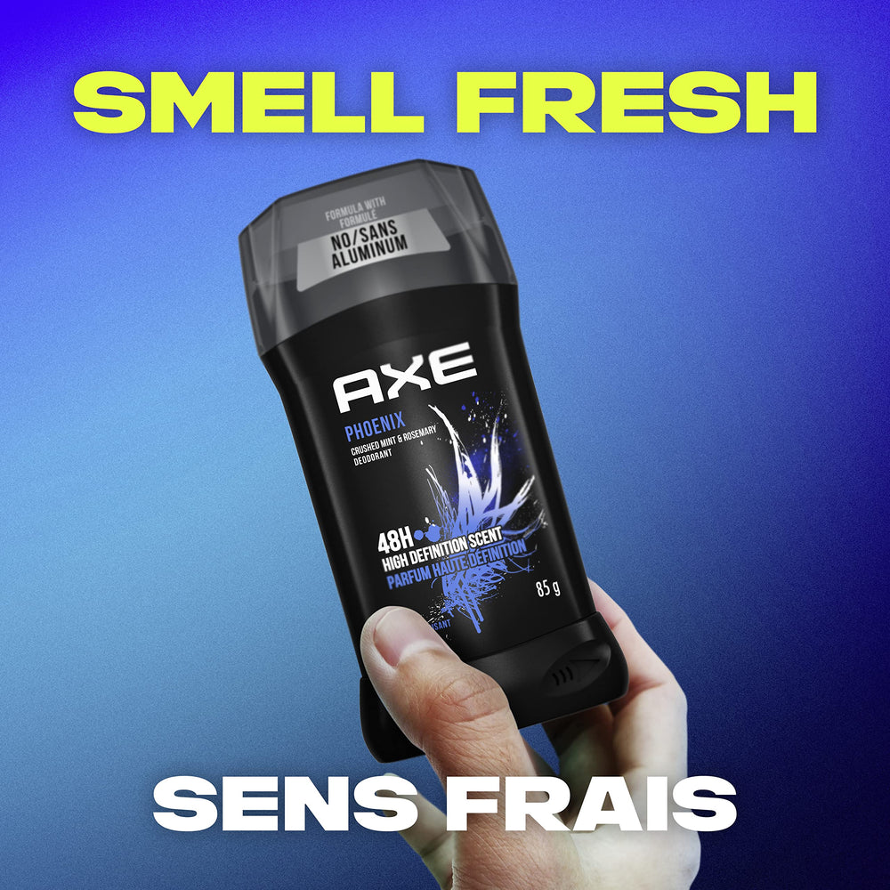 AXE Phoenix paraben-free deodorant offers gentle protection for daily wear.