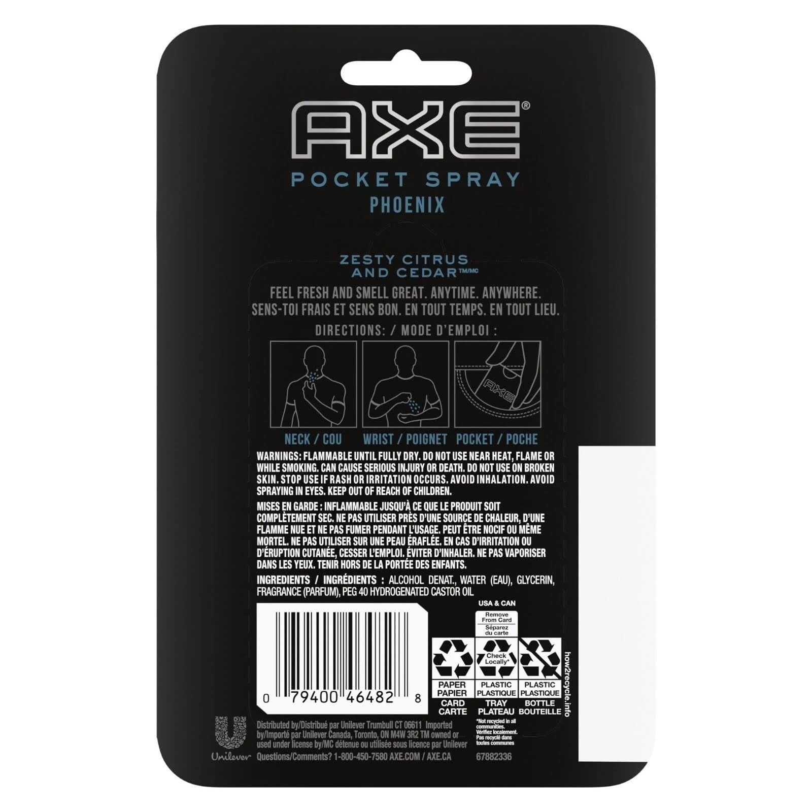 AXE Phoenix travel-friendly deodorant fits bags and flights for quick confidence.