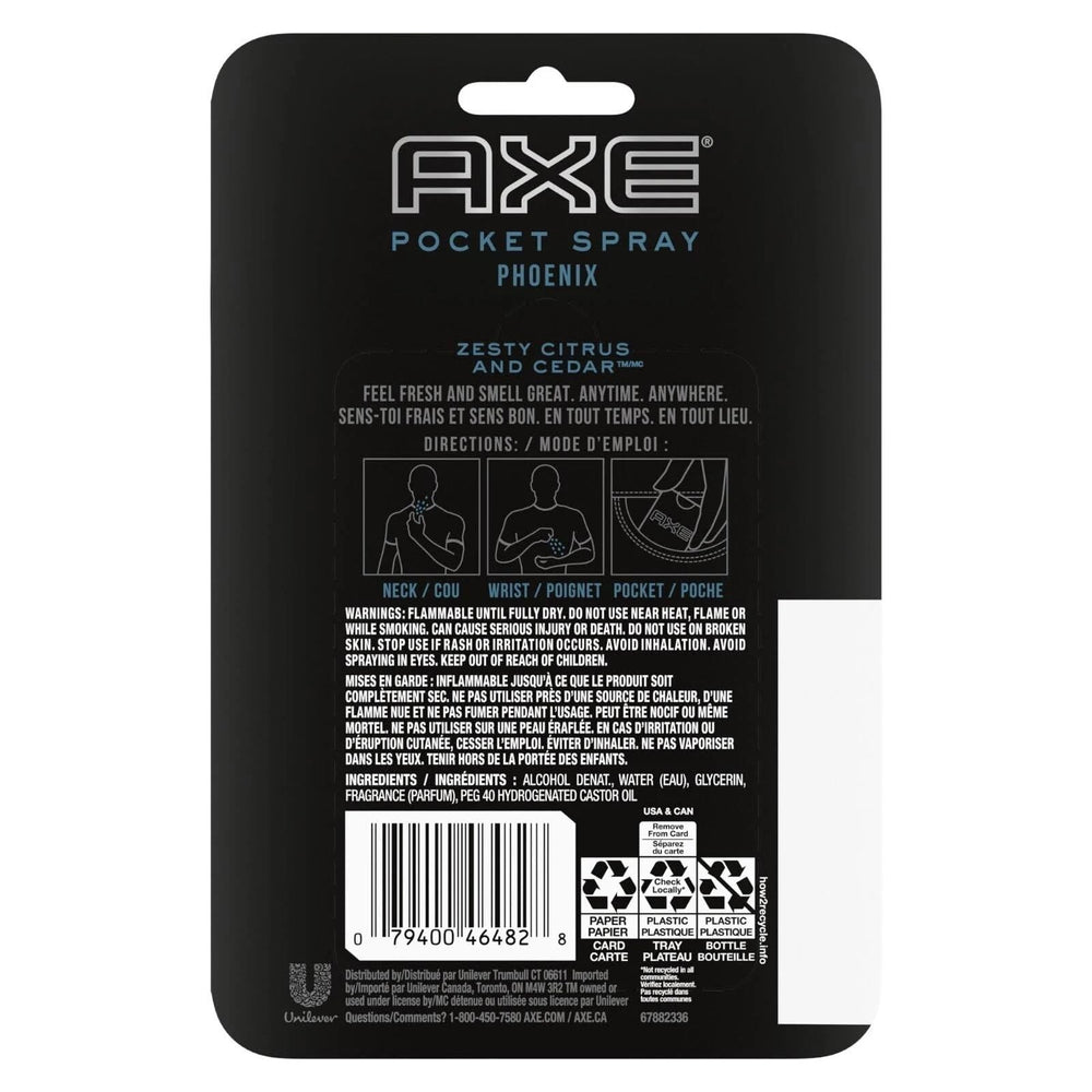 AXE Phoenix travel-friendly deodorant fits bags and flights for quick confidence.