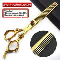 AXEMOORE 440C steel hair scissors highlighting durability and sharpness
