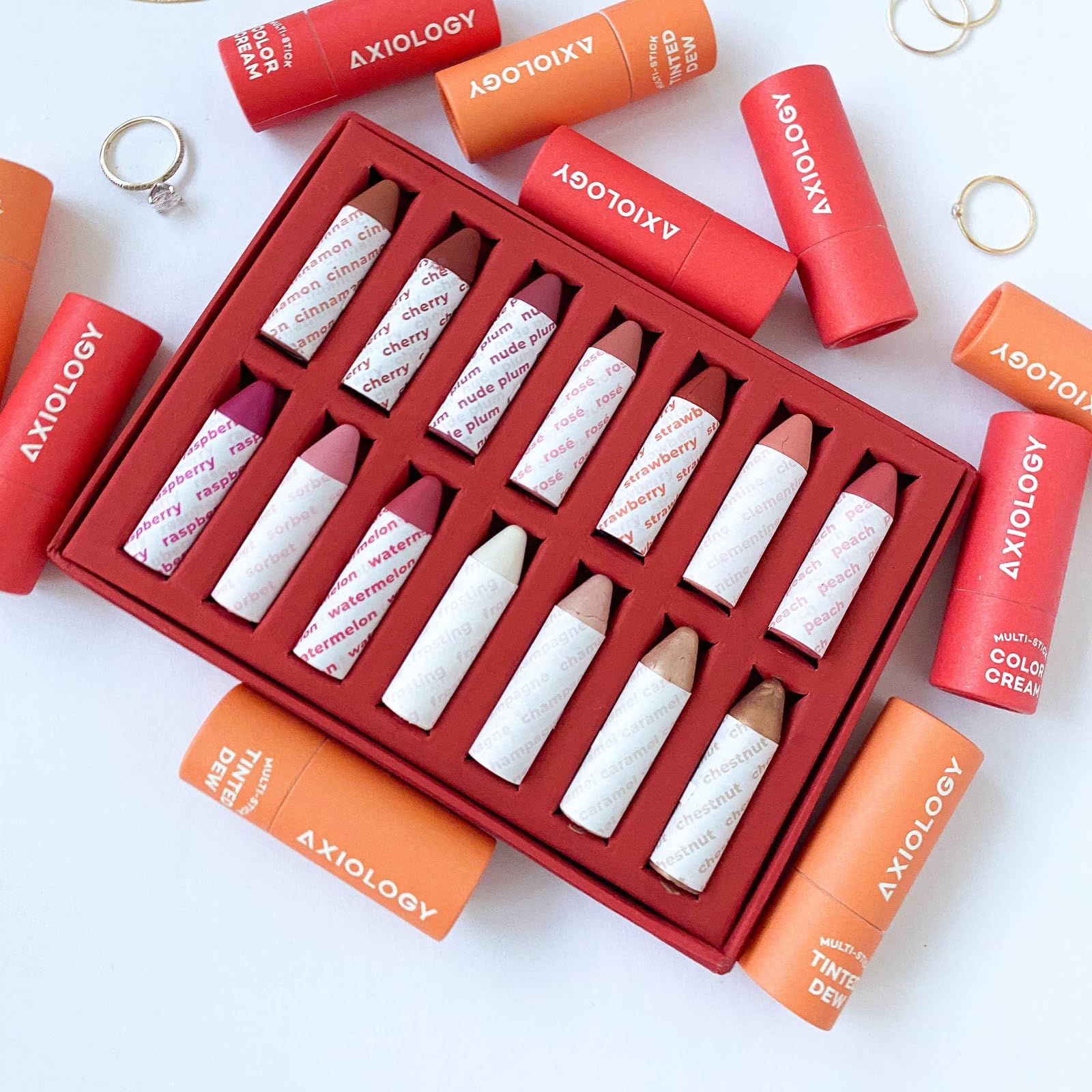 Axiology Balmie contour shades define facial features with precise contour.