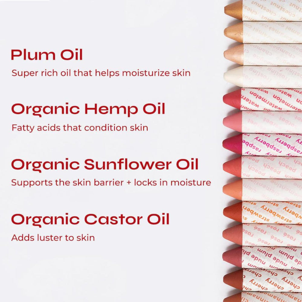 Axiology Balmie Trio wear test swatch demonstrating long-lasting color.
